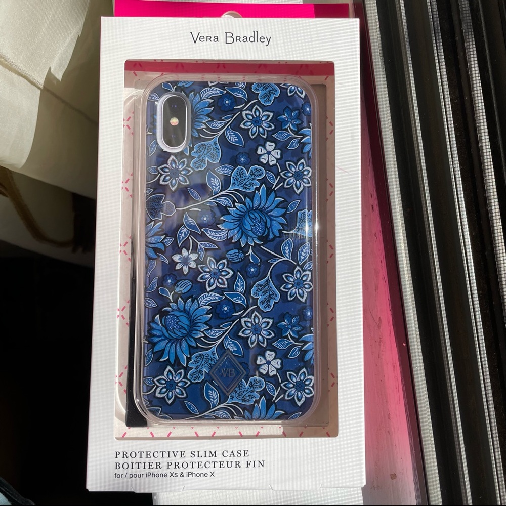 Vera Bradley protective slim phone case blue flowers